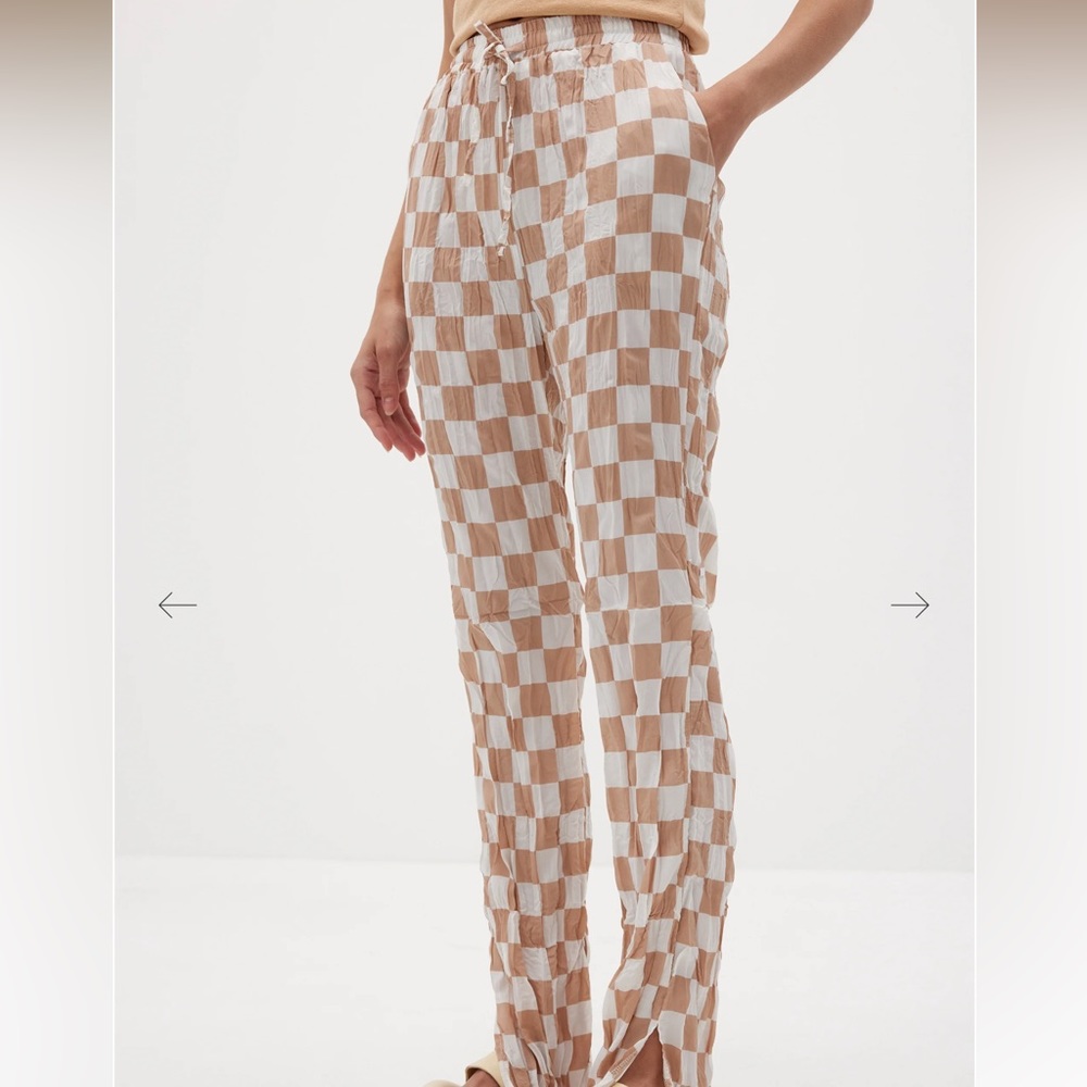 Source Unknown Crinkled Check Pants